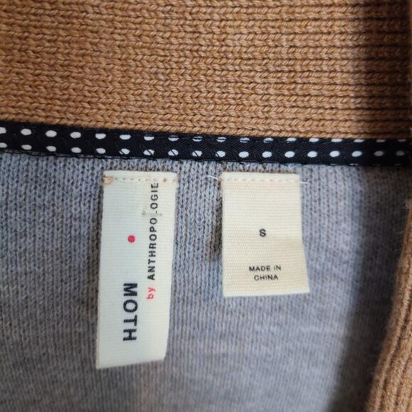 Moth Anthropologie Sweater Cardigan Women S Rizzo Belted Camel Wrap Belted - Picture 8 of 11